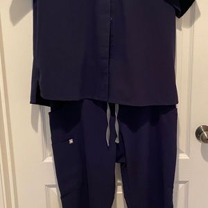 top Tela CollarlessButton Front Xl/